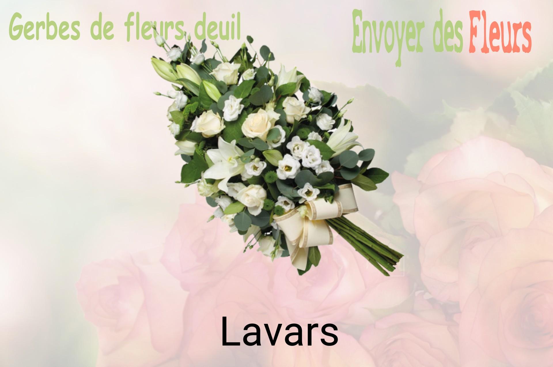 Gerbe de fleurs de deuil livrée à Lavars